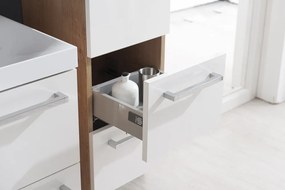Mereo, Mereo Bino, kúpeľňová skrinka vysoká 163 cm, pravá, Multidecor, Zelená Verde, MER-CN698ZEV1