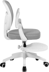 Detská otočná stolička Neoseat JUNI 008 s podnožou — látka, sivá