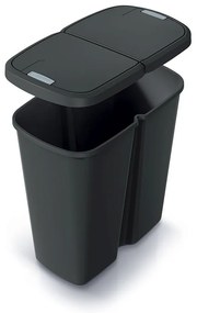 Odpadkový kôš DUO čierny, 45 l, čierna