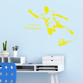 Veselá Stena Samolepka Futbalista Farba: žlutá, Veľkosť: 40 x 30 cm