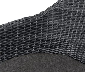 Škrupinová stolička s polyratanovým výpletom