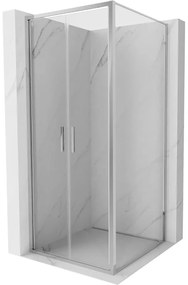 Mexen Exo, sprchovací kút s krídlovým dverami 90 x 90 cm, 6mm číre sklo, chrómový profil, 814-090-090-01-00