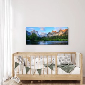 Obraz divokej horskej krajiny (120x50 cm)