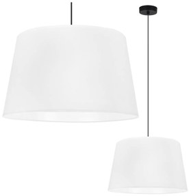 Závesné svietidlo Gaja, 1x biele textilné tienidlo, (fi 44cm), b