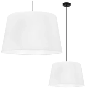 Závesné svietidlo Gaja, 1x biele textilné tienidlo, (fi 44cm), b