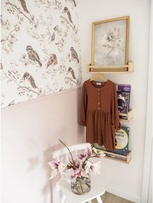 Tapeta vtáky bielo-šedá 280x50 cm