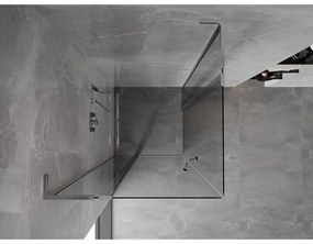 Mexen, Mexen Mist L Duo sklápací sprchový kút 115 x 115 cm, priehľadný, chróm - 8A4L-115-115-01-00