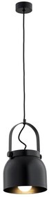 Argon 8281 - Luster na lanku LOGAN 1xE27/15W/230V pr. 20 cm čierna