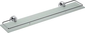 Bemeta Design OMEGA: Polička, 600 mm, s výklopnou hrazdou, sklo - 104102212