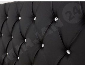 Kontinentálna posteľ Enoa, Rozmer postele: 160x200, Dostupné poťahy: ekokoža Soft 011 (čierna)