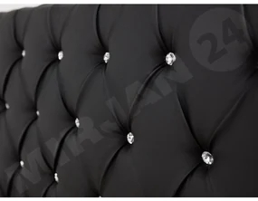 Kontinentálna posteľ Enoa, Rozmer postele: 180x200, Dostupné poťahy: ekokoža Soft 011 (čierna)