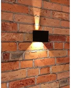 LED Vonkajšie nástenné svietidlo 2xLED/3W/230V IP54 čierna