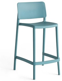 Barová stolička RIO, výška sedáku 650 mm, tyrkysová