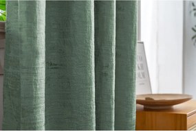 Zatemňovací záves LOOM VELVET 140x250 cm, zelený Zavesenie: Kovové krúžky
