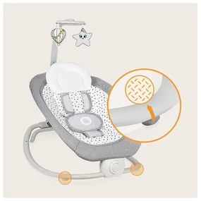 Lionelo - Detská vibrujúca hojdačka s melódiou PASCAL šedá