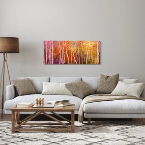 Obraz farebného lesa (120x50 cm)