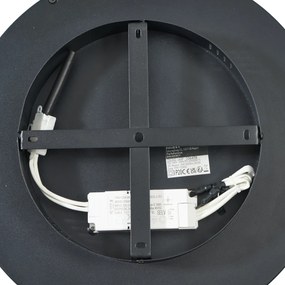 Dizajnové stropné svietidlo čierne so zlatom 40 cm vrátane LED 3-stupňového spínača - Ingo