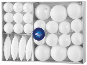 Gule MagicHome Vianoce, sada, 31 ks, biele, na vianočný stromček