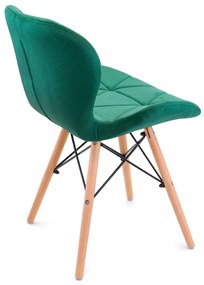 Bestent Jedálenská stolička zamatová zelená SMARAGD