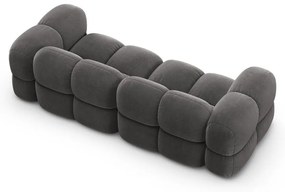 Sivá zamatová pohovka 250 cm Loretto – Cosmopolitan Design