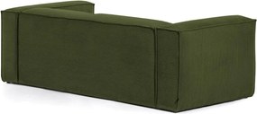 Zelená menčestrová pohovka 240 cm Blok – Kave Home