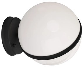 Exteriérové nástenné svietidlo Circulo, 1x biele PVC tienidlo