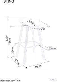 SI Barová stolička Sting