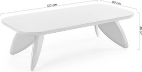 Zelený obdĺžnikový konferenčný stolík Lumis 120 cm