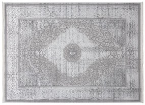 Exkluzívny koberec sivej farby s bielym orientálnym vzorom Šírka: 80 cm | Dĺžka: 150 cm