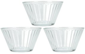 EH Súprava sklenených misiek Stripes 3 ks, 300 ml