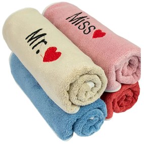 Mr. & Miss 4-dielna sada uterákov z mikrovlákna
