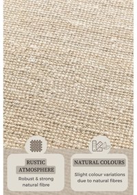 Krémovobiely jutový koberec 120x170 cm Bouclé – Hanse Home