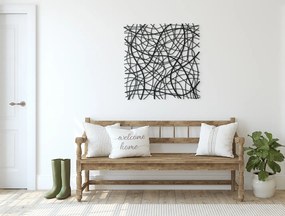 drevko Abstraktný obraz na stenu Prepletance Rozmer obrazu: 32,5 x 32,5 cm, Farba dekorácie: Čierna