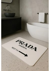 Biele zamatové kúpeľňové predložky v súprave 2 ks 60x100 cm Prada – Mila Home