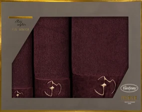 FROTÉ UTERÁK EVA MINGE GAJA SADA 1KS 30X50 CM, 1KS 50X90 CM, 1KS 70X140 CM BORDOVÁ
