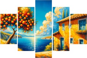 Obraz - Dom s pomarančmi II. (150x105 cm)