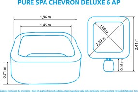 Intex | Vírivý bazén Pure Spa Chevron Deluxe 6 NP | 11400292