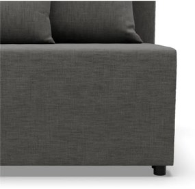 Dvojmiestna pohovka FERMO Lux rozkladacia, tmavosivá