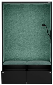 Sally 1150mm korpus Czarny - siedzisko Zielony