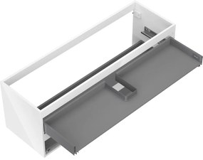 Mexen Box-A, závesná skrinka 140 cm, 2 zásuvky, biela lesklá, 91AX0-1400-470-2-00