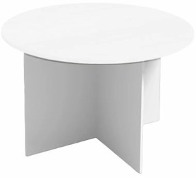 Rokovací stôl s guľatou doskou PRIMO WHITE, priemer 1200 mm, biela