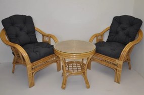 Ratanová sedacia súprava RIO DE JANEIRO 2+1 medová