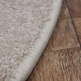 AladinWorld Expres, Kusový koberec Velur Ultra biely kruh, 200x200 (priemer) kruh, biela, obývacia izba