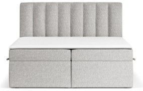 Svetlosivá boxspring posteľ s úložným priestorom 140x200 cm Novento – Maison de Rêve