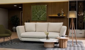 Třímístná rozkládací pohovka Saris 248 cm béžová/černá