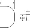 Hydroland Keramické umývadlo na dosku Bora 61x40, biele
