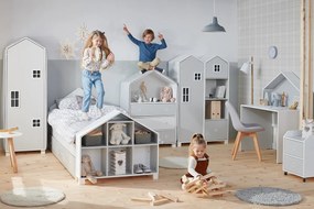 Detská skriňa domček 126 cm - mentol