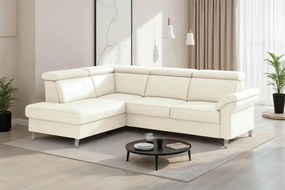 XXXLutz ROHOVÁ SEDAČKA, textil, koža, biela Sit & More - Sedačky - 000144040947