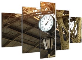 Obraz - Nádražné hodiny (150x105 cm)
