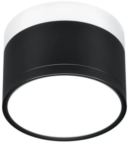 CLX LED stropné moderné osvetlenie EMILIA-ROMAGNA, 9W, denná biela, 6,4x8,8cm, okrúhle, čiernobiele
